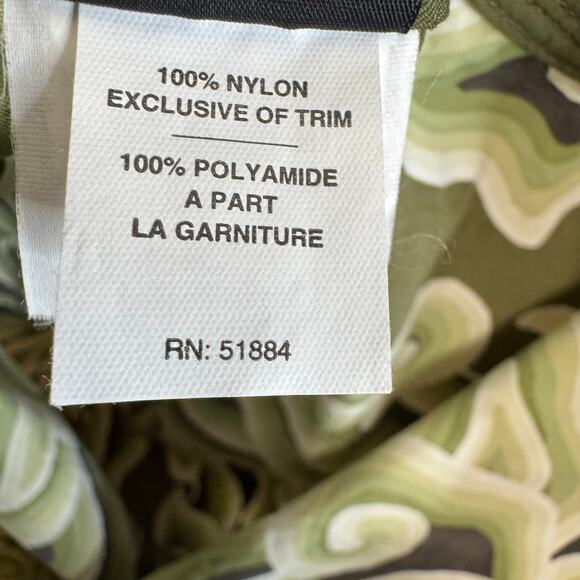 Pataloha Patagonia Kokawe Capri Copped Pants Olive Swirl Hook & Loop Sz 8 - Picture 9 of 11